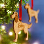 Personalised Dog Breed Wooden Christmas Tree Decoration, thumbnail 6 of 12