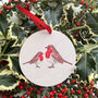 Little Robins Wooden Christmas Decoration, thumbnail 1 of 2