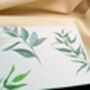 Watercolour Willow Leaf Gift Wrap, thumbnail 3 of 8