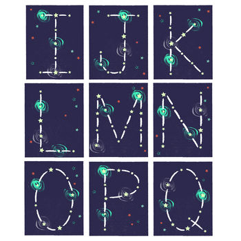 Glow In The Dark Stars Constellation Name Print, 10 of 12