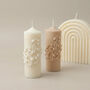 Minimalist Floral Wedding Candles, thumbnail 1 of 7
