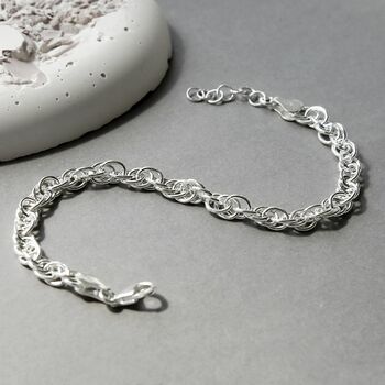 Sterling Silver Twisted Rope Bracelet, 4 of 6