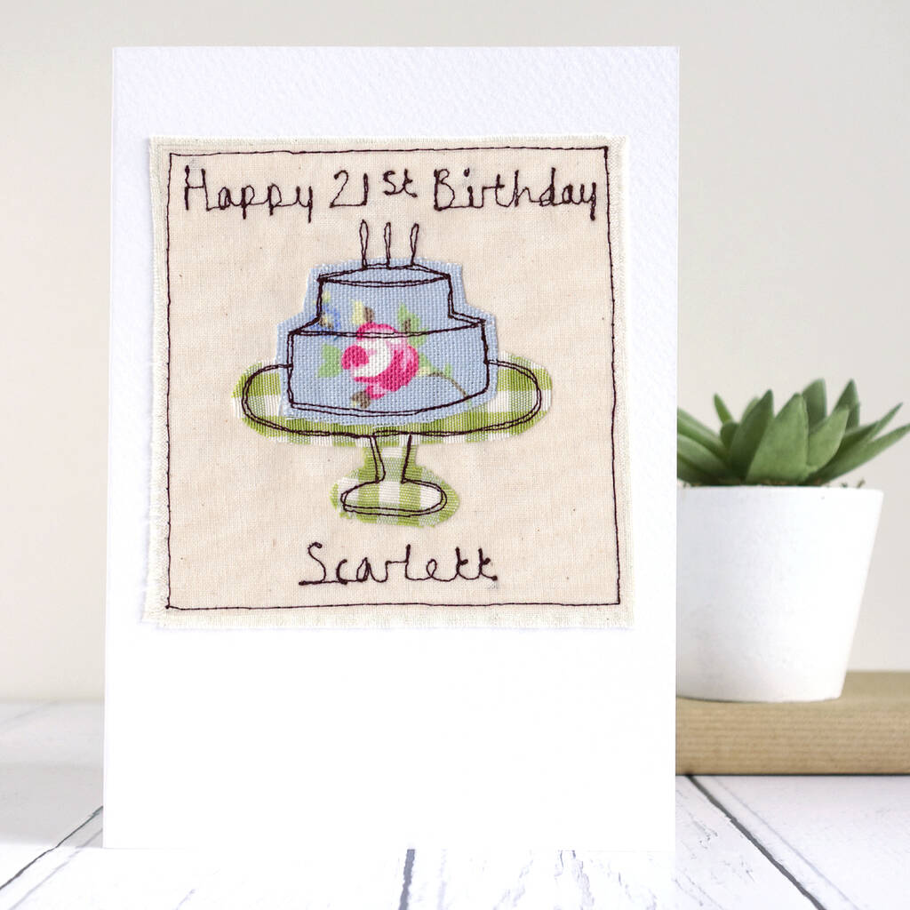 Personalised Birthday Cake Card For Girl, 1 of 12