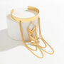 Bohemian Chunky Gold Plated Upper Arm Cuff, thumbnail 3 of 8