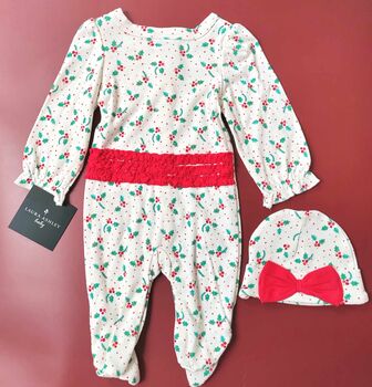 Baby's First Christmas Girl Outfit Gift Set, 6 of 8