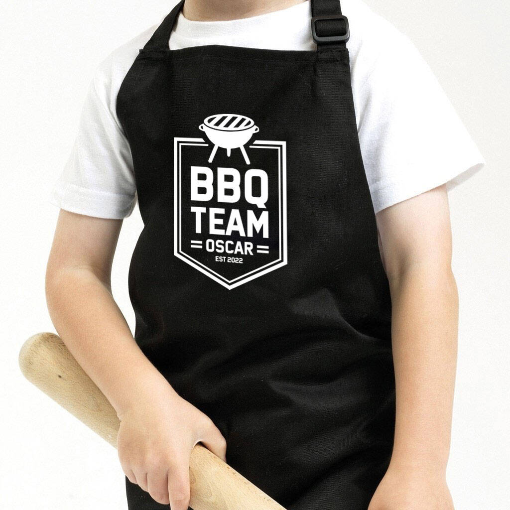 BBQ Team Personalised Apron Set By Able Labels