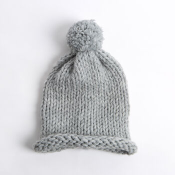 Pom Pom Hat And Scarf Knitting Kit Beginner Basics, 2 of 6
