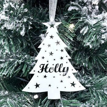 Personalised Tree Decoration With Stars For Christmas Tree, 2 of 9