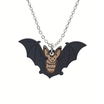 Long Eared Bat Charm Necklace, 3 of 4