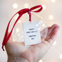 Personalised Photo And Message Glass Christmas Bauble, thumbnail 2 of 4