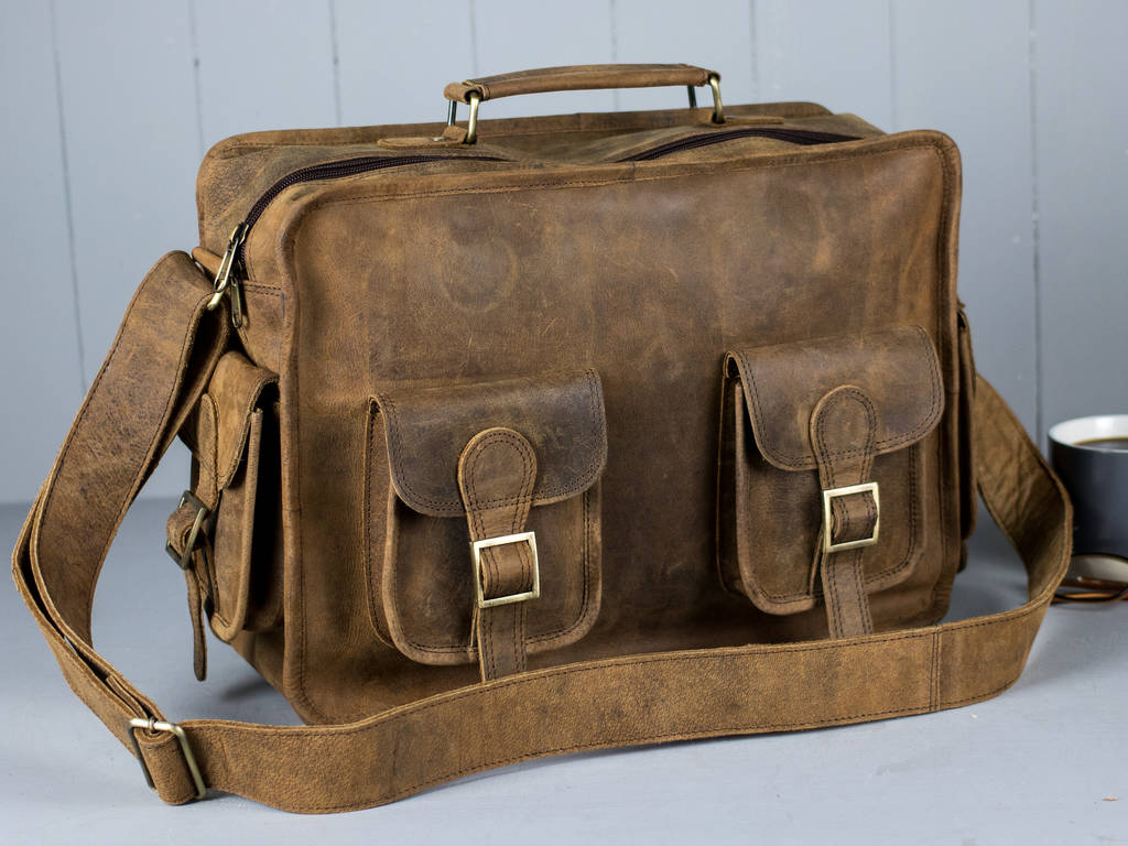 Classic Leather Flight Bag By Scaramanga | notonthehighstreet.com