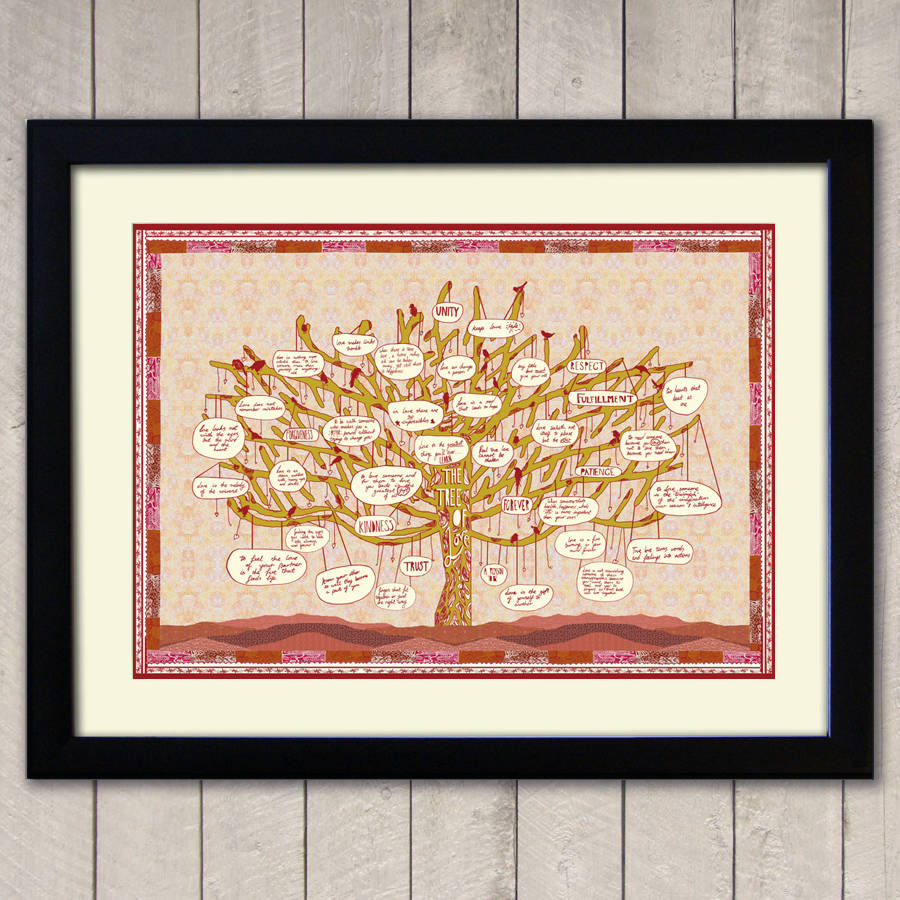 the tree of love love print a2 size by anais woolf illustration ...