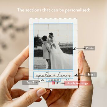Personalised Wedding Gift Keepsake Style Blocks, 4 of 8