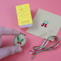 Christmas Baubles Jolly Holly Cross Stitch Hoop, thumbnail 1 of 12