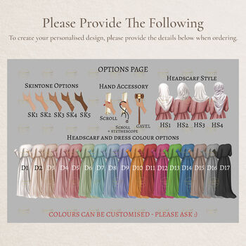 Personalised Muslim Female Graduation Plaque With Hijab – Scroll, Gavel Or Stethoscope, 2 of 7