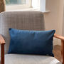 Luxury Super Soft Velvet Cushion Pacific Blue, thumbnail 5 of 8