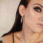 Silver Slim Shard Earrings, thumbnail 1 of 4