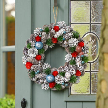 Christmas Magic Pinecone Door Wreath, 3 of 6