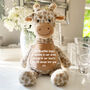 Personalised Giraffe Teddy Optional Voice Recorder Or Ashes Tin, thumbnail 5 of 8