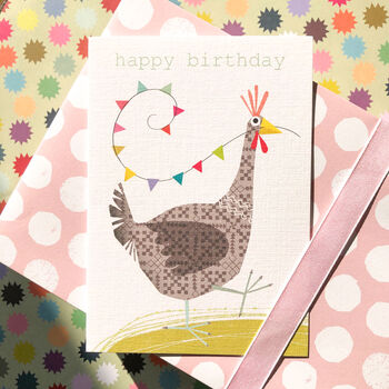Happy Birthday Chicken Card, 4 of 5
