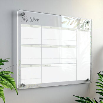 Eucalyptus Acrylic Weekly Planner Whiteboard, 2 of 8
