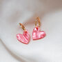 Acrylic Heart Hoop Earrings, thumbnail 1 of 3