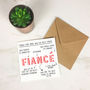 Personalised 'Things That Make You Fiancé' Card, thumbnail 1 of 4