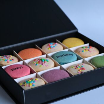 Birthday Cake Macaron Gift Box, 2 of 6