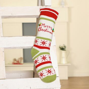 Personalised Nordic Knit Christmas Stocking, 4 of 8