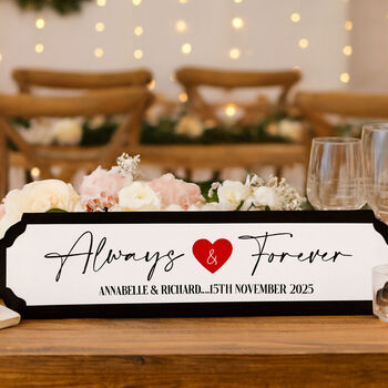 Personalised Always And Forever Wedding Road Sign Gift, 4 of 4