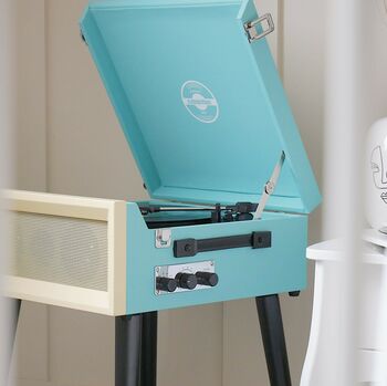 Retro Style Record Player On Legs, 7 of 10