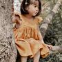 Yellow Embroidered Cotton Gauze Children's Dress, thumbnail 1 of 3