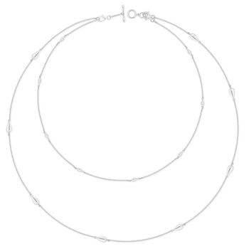 Double Layer Drop Necklace With Toggle, 2 of 12