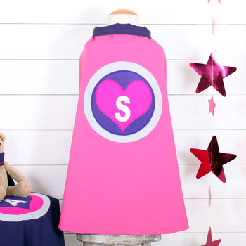 Personalised Love Heart Dressing Up Play Cape, 6 of 6