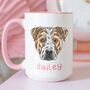 Custom Staffie Terrier Portrait Face Mug With Name, thumbnail 1 of 9