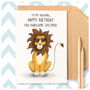 Happy Birthday To My Handsome Husband Lion Card, thumbnail 1 of 6