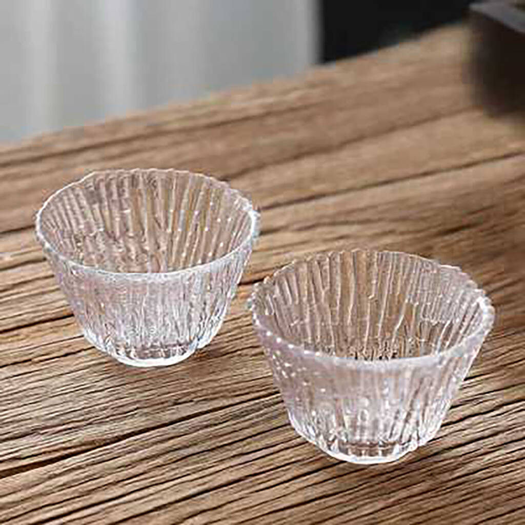 Glass Sake Cup Set Of Two Bamboo Stalk By Rendy Shop UK
