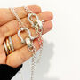 Personalised Silver Shackle Necklace, thumbnail 5 of 5