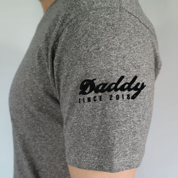 Personalised Daddy Sleeve Print T Shirt, 2 of 4