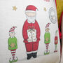 Personalised Santa And Elves Christmas Present Sack, thumbnail 3 of 5