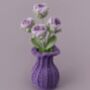 Handmade Crocheted Rose Vase, thumbnail 2 of 2