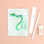 Snake Libra Zodiac Recycled Paper Notebook, thumbnail 1 of 4