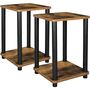Set Of Two – Two Tier End Side Table With Storage Shelf, thumbnail 3 of 8