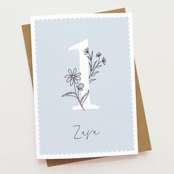 Floral First Birthday Card, 3 of 7
