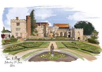 Personalised Wedding Venue Or Church Illustrated Print, 8 of 12
