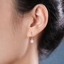 Sterling Silver Very Minimalist Star Hoop Earrings, thumbnail 6 of 11