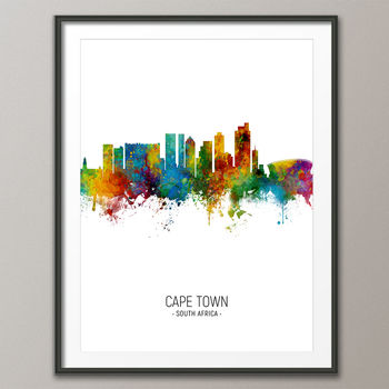 Cape Town Skyline Portrait Print And Box Canvas, 3 of 5