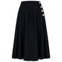 Isabelle Skirt In Liquorice Black Vintage 1940s Style, thumbnail 1 of 2