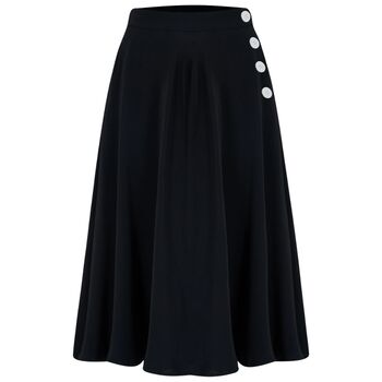 Isabelle Skirt In Liquorice Black Vintage 1940s Style, 2 of 2