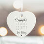 Personalised Engagement Day Porcelain Heart For Couples, thumbnail 1 of 2
